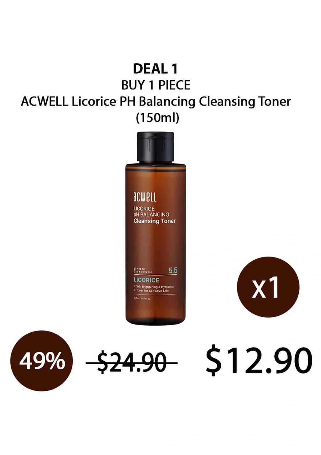 [ACWELL] Licorice PH Balancing Cleansing Toner 150ml - Image 14