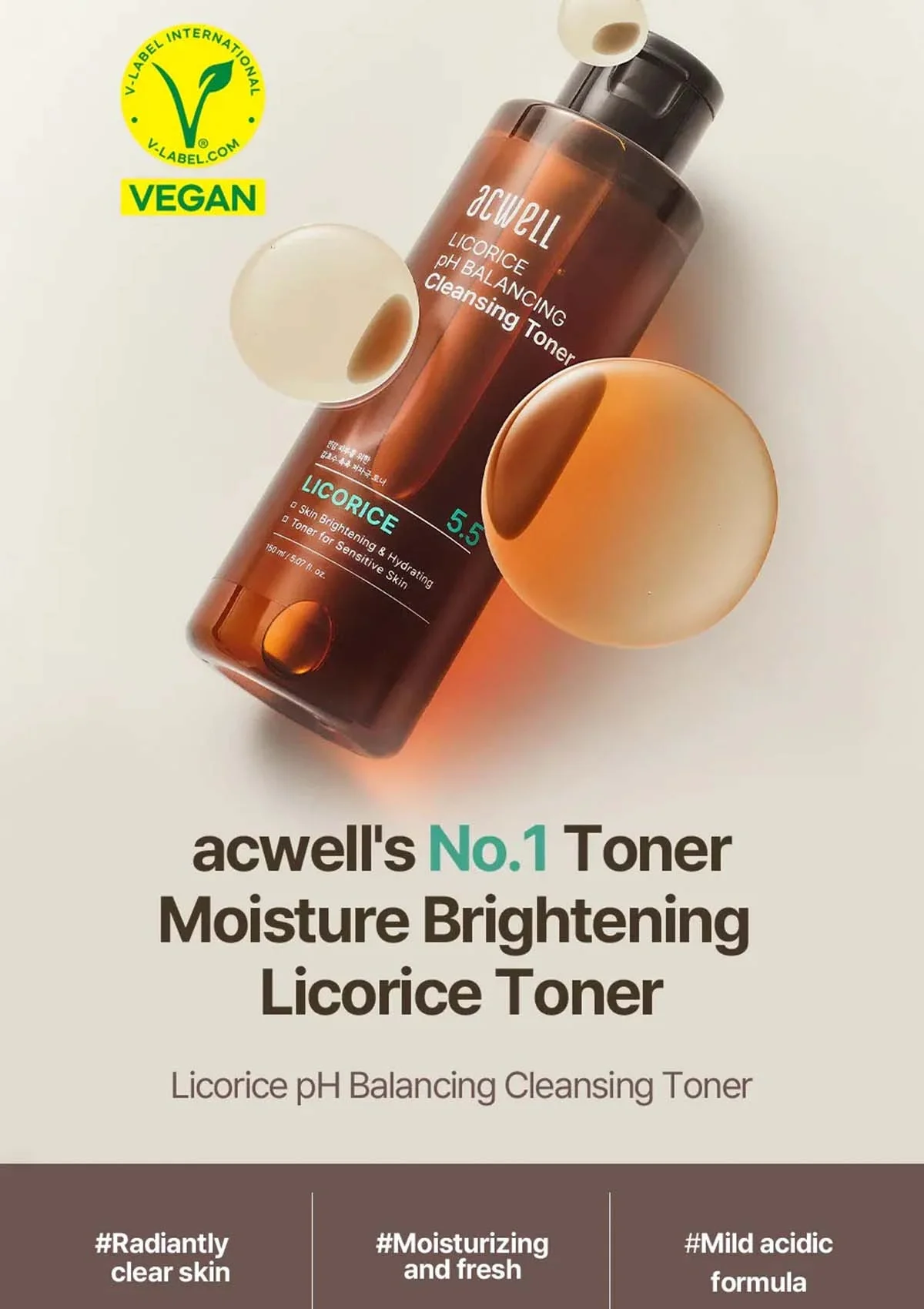 [ACWELL] Licorice PH Balancing Cleansing Toner 150ml - Image 4