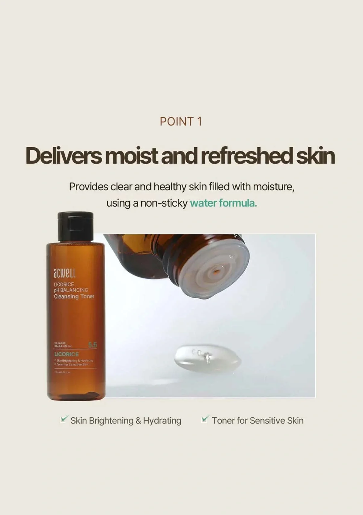 [ACWELL] Licorice PH Balancing Cleansing Toner 150ml - Image 6