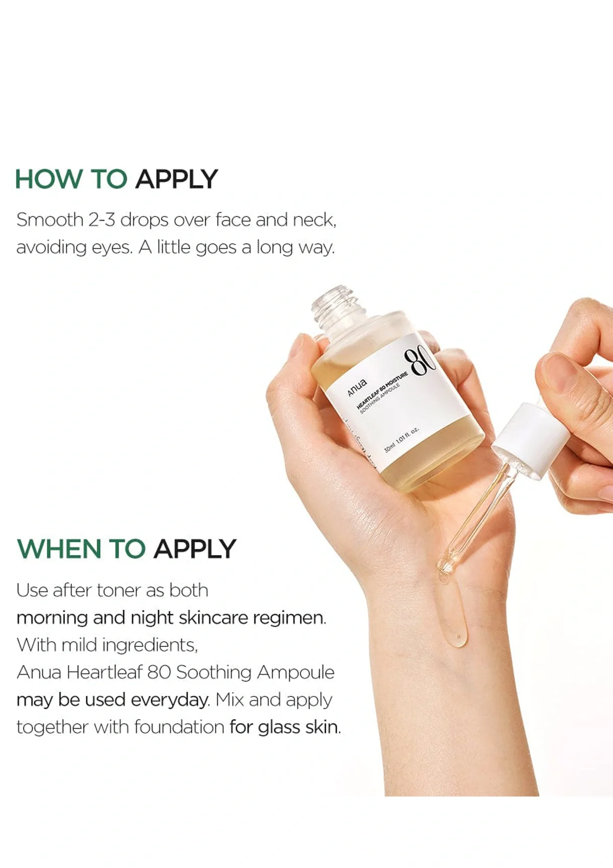 [ANUA] Heartleaf 80% Moisture Soothing Ampoule 30ml - Image 13