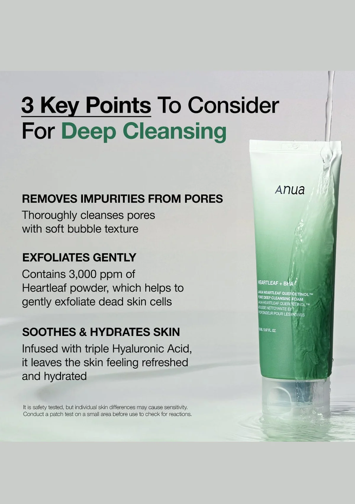 [ANUA] Heartleaf Quercetinol Pore Deep Cleansing Foam 150ml - Image 5