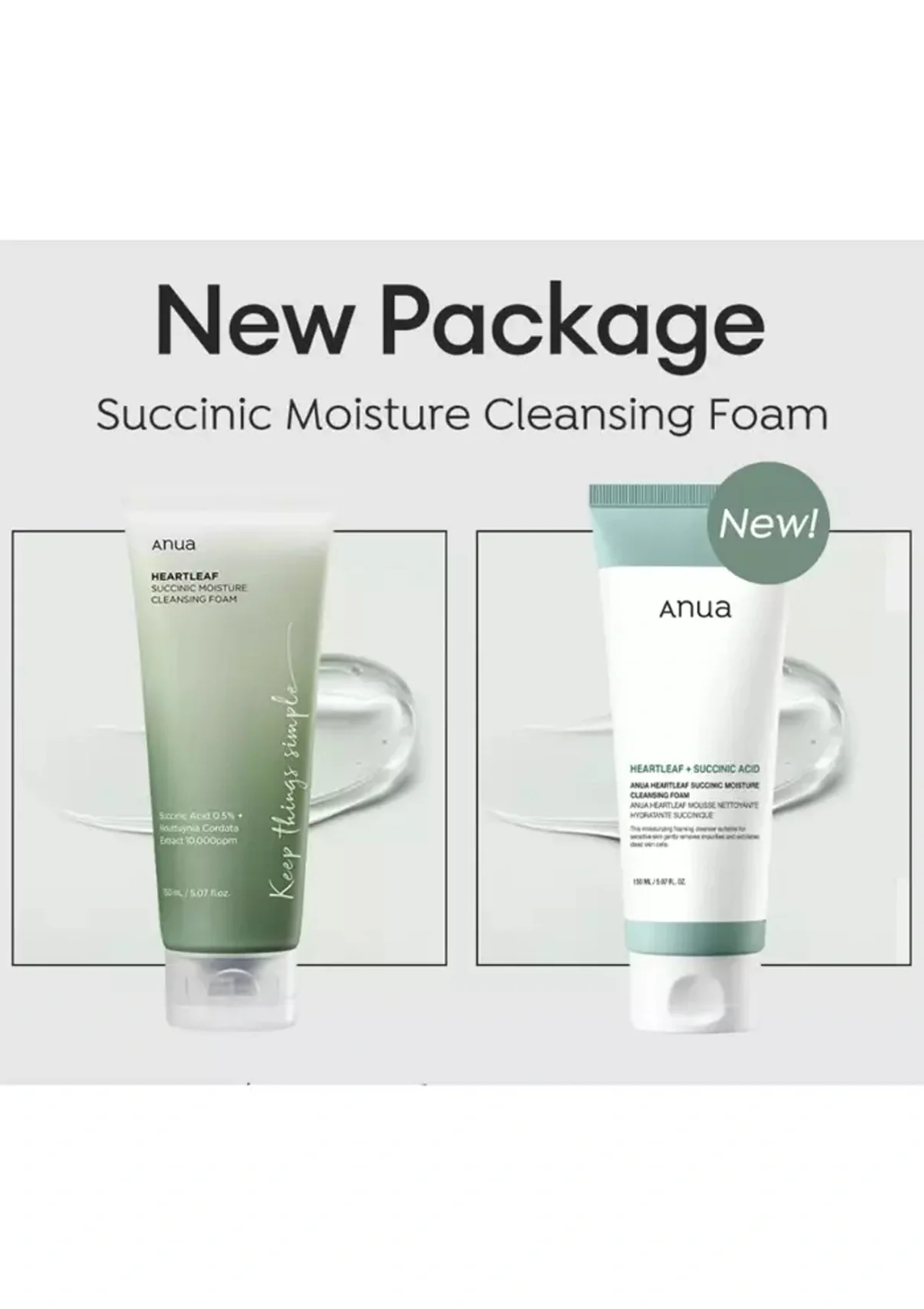 [ANUA] Heartleaf Succinic Moisture Cleansing Foam 150ml - Image 3