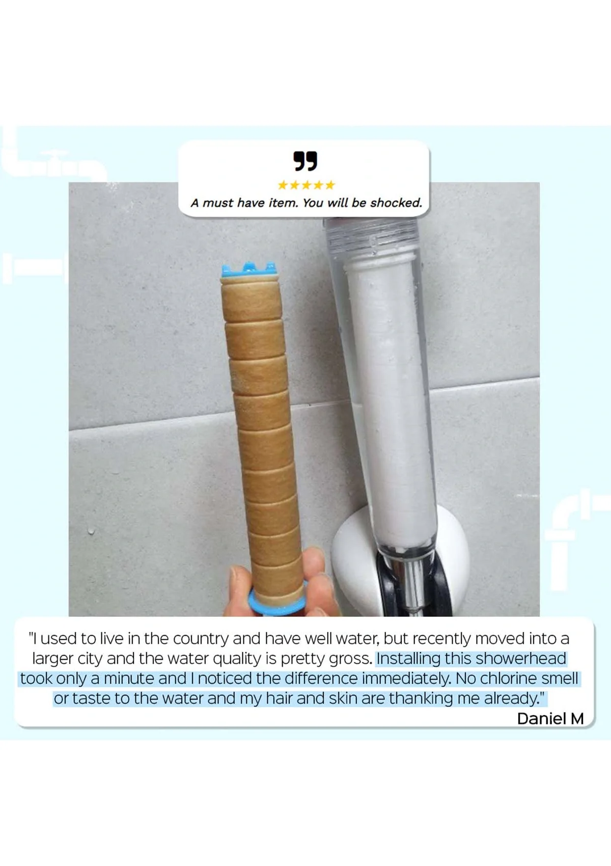 [AQUADUO] Water-Saving Anion Showerhead - Image 8