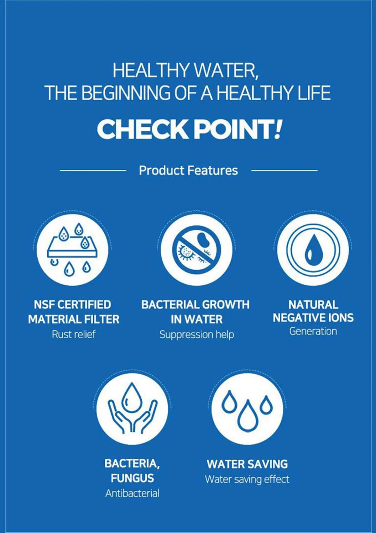 [AQUADUO] Water-Saving Anion Showerhead - Image 10