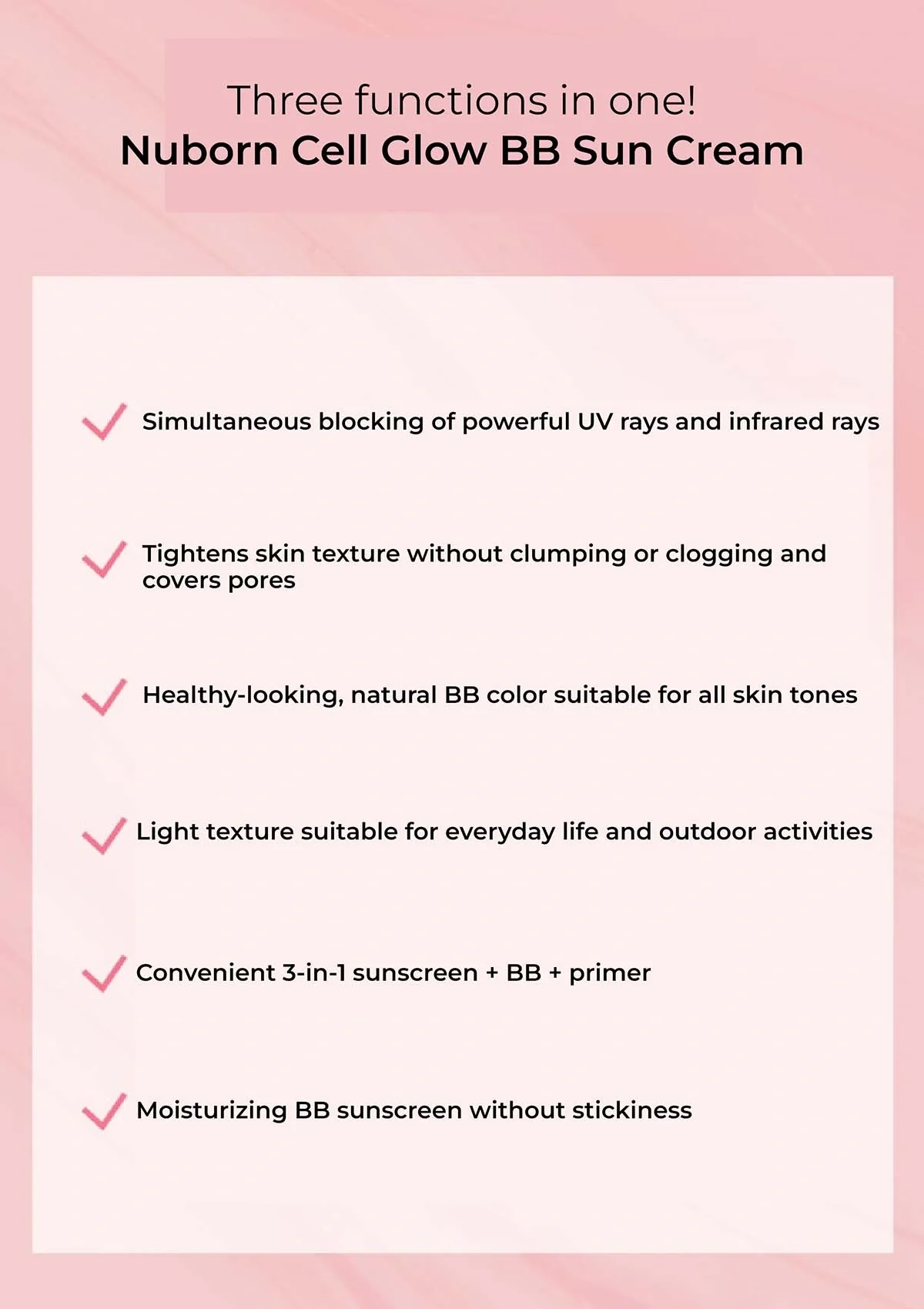 [BLANC DUBU] Nuborn Cell Calming & BB Sun Cream  SPF 50+ PA++++ 40ml - Image 13