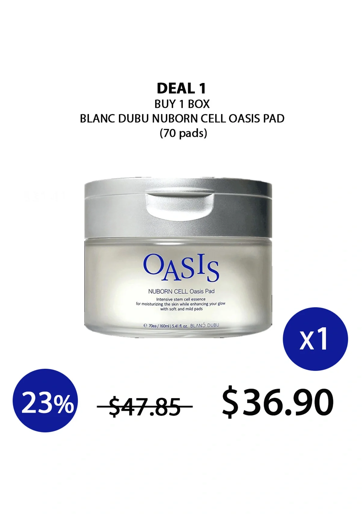 [BLANC DUBU] Nuborn Cell Oasis Pad 160ml (70 Pads) - Image 18