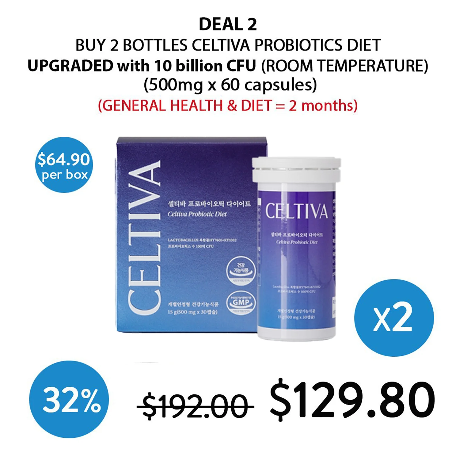 [CELTIVA] UPGRADED VERSION KFDA-certified Probiotics Diet (1 Box = 500mg X 30 Capsules) - Image 8