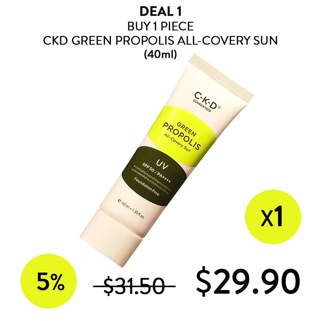 [CKD] Green Propolis All Covery Sun SPF 50+ PA++++ 40ml - Image 5