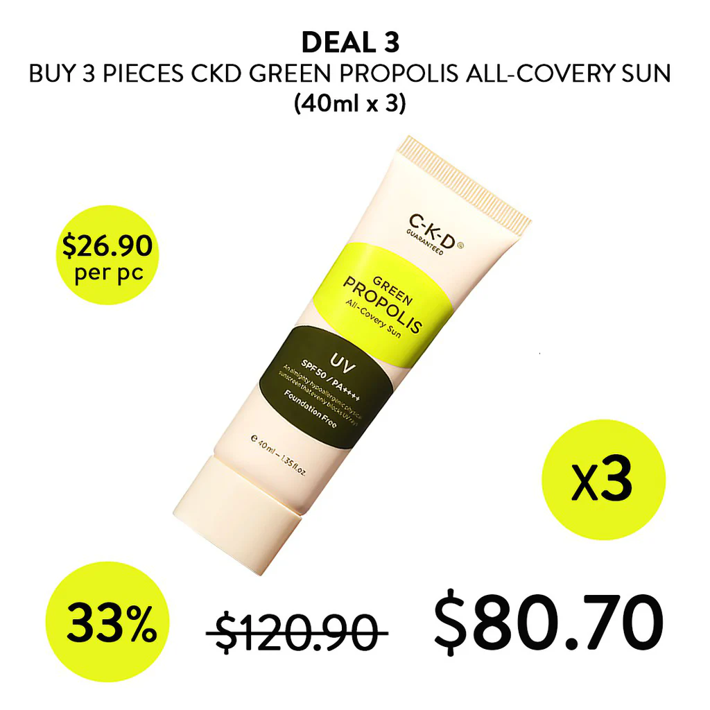 [CKD] Green Propolis All Covery Sun SPF 50+ PA++++ 40ml - Image 7