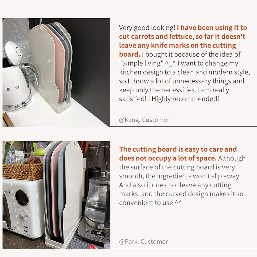 [MODORI] Cutting Board Set Ivory | Black Edition (1 Set = 4 Boards) - Image 10