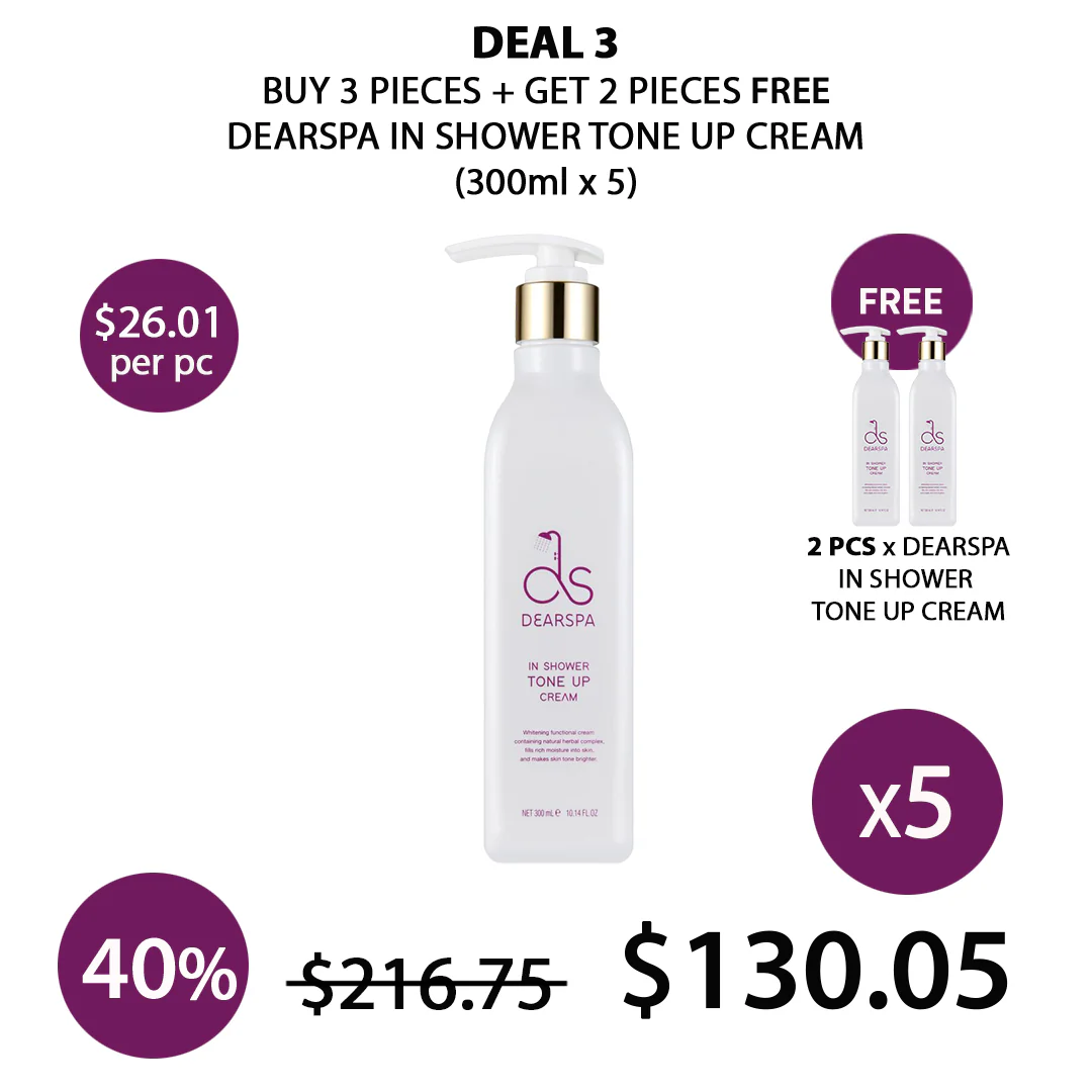 [DEARSPA]  In Shower Tone Up Cream 300ml - Image 5