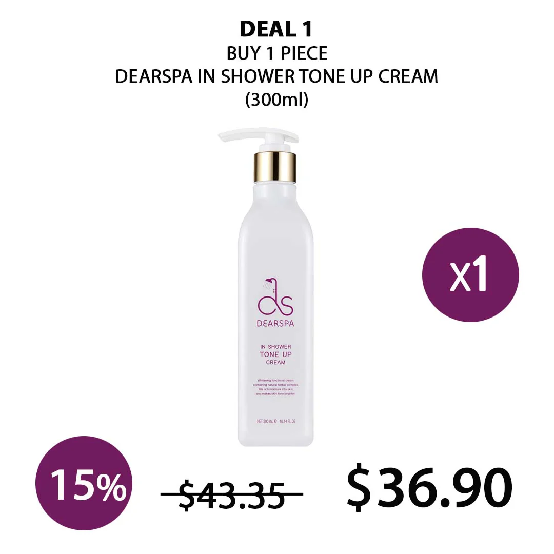 [DEARSPA]  In Shower Tone Up Cream 300ml | Meme Face Tone Up Cream 50ml - Image 4