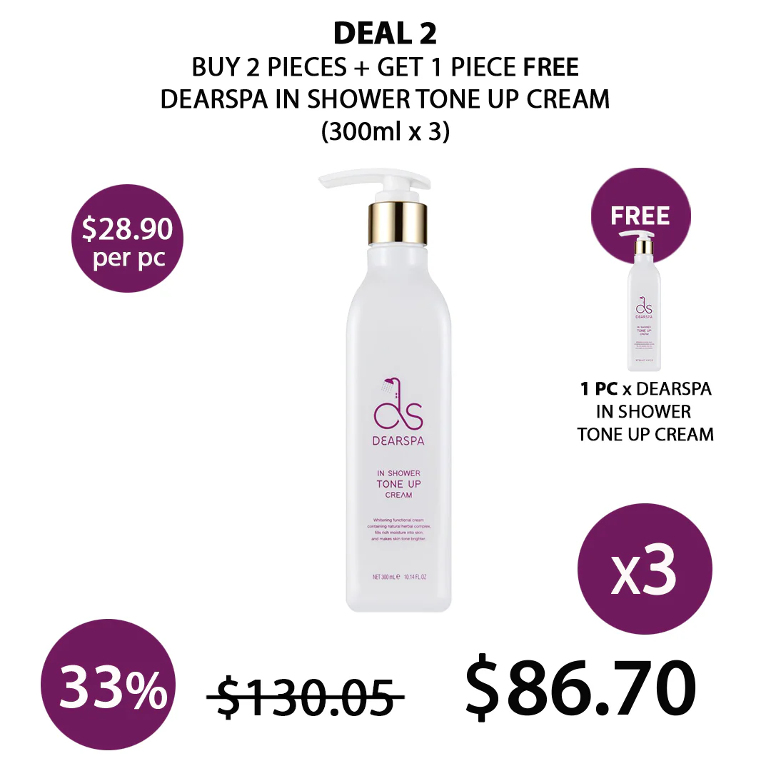 [DEARSPA]  In Shower Tone Up Cream 300ml | Meme Face Tone Up Cream 50ml - Image 5