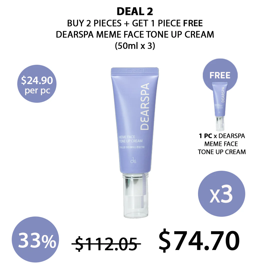 [DEARSPA]  In Shower Tone Up Cream 300ml | Meme Face Tone Up Cream 50ml - Image 8