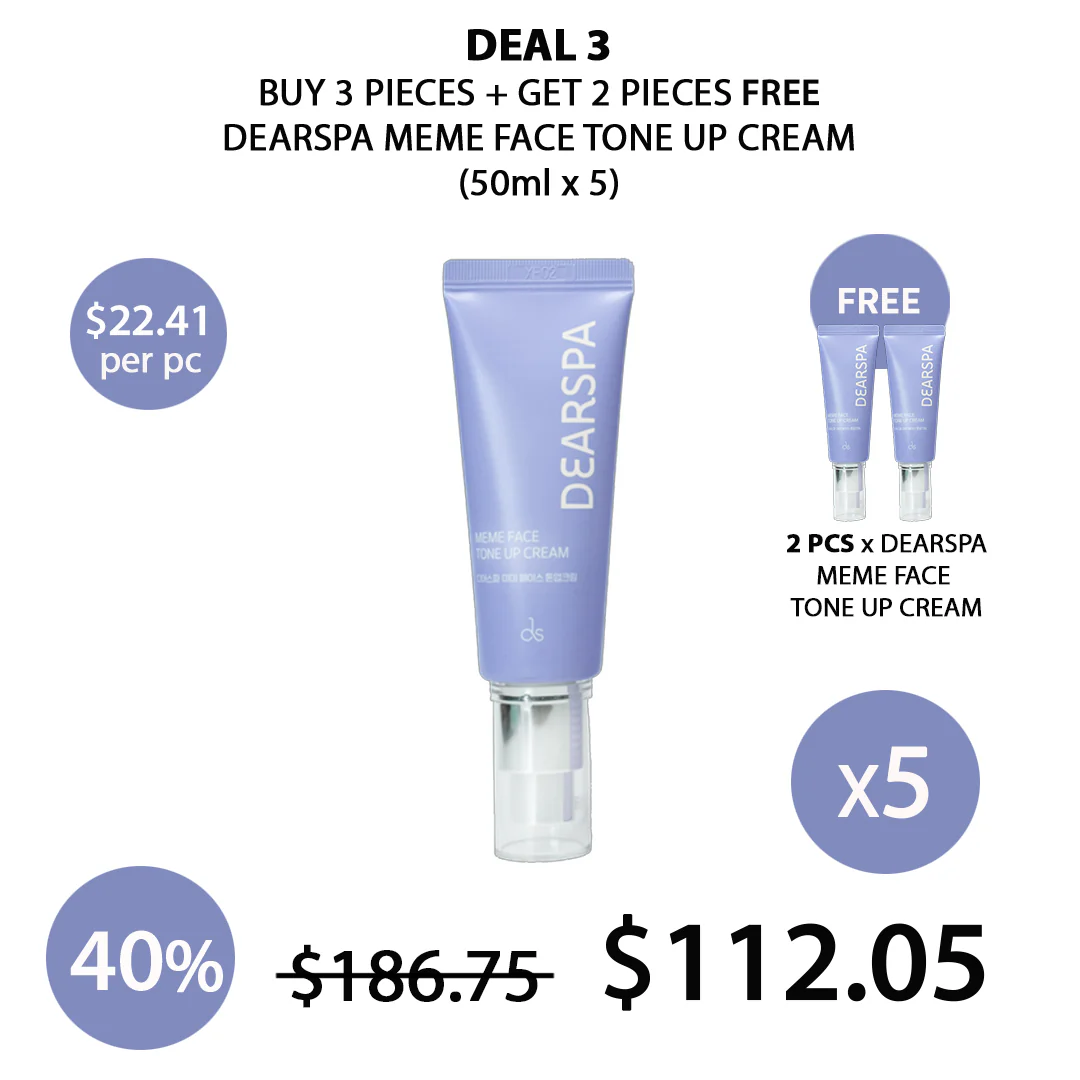 [DEARSPA]  In Shower Tone Up Cream 300ml | Meme Face Tone Up Cream 50ml - Image 9