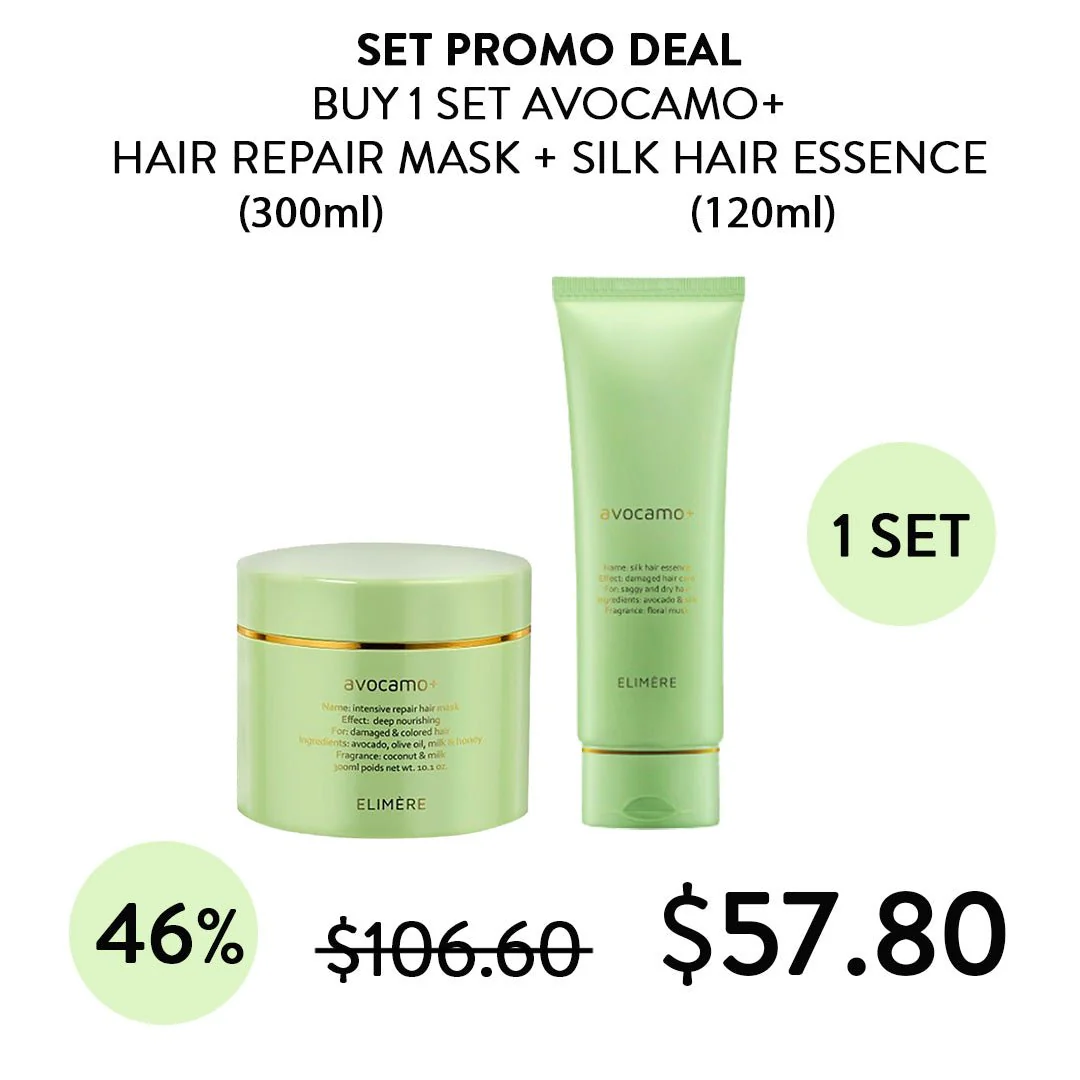 [ELIMERE] Avocamo+ Intensive Hair Repair Mask + Hair Essence 120ml - Image 4
