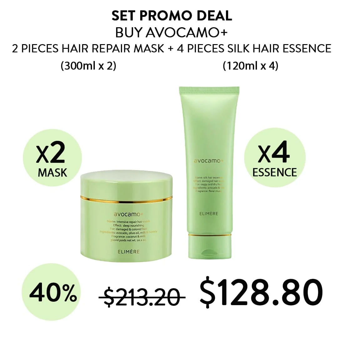 [ELIMERE] Avocamo+ Intensive Hair Repair Mask + Hair Essence 120ml - Image 5