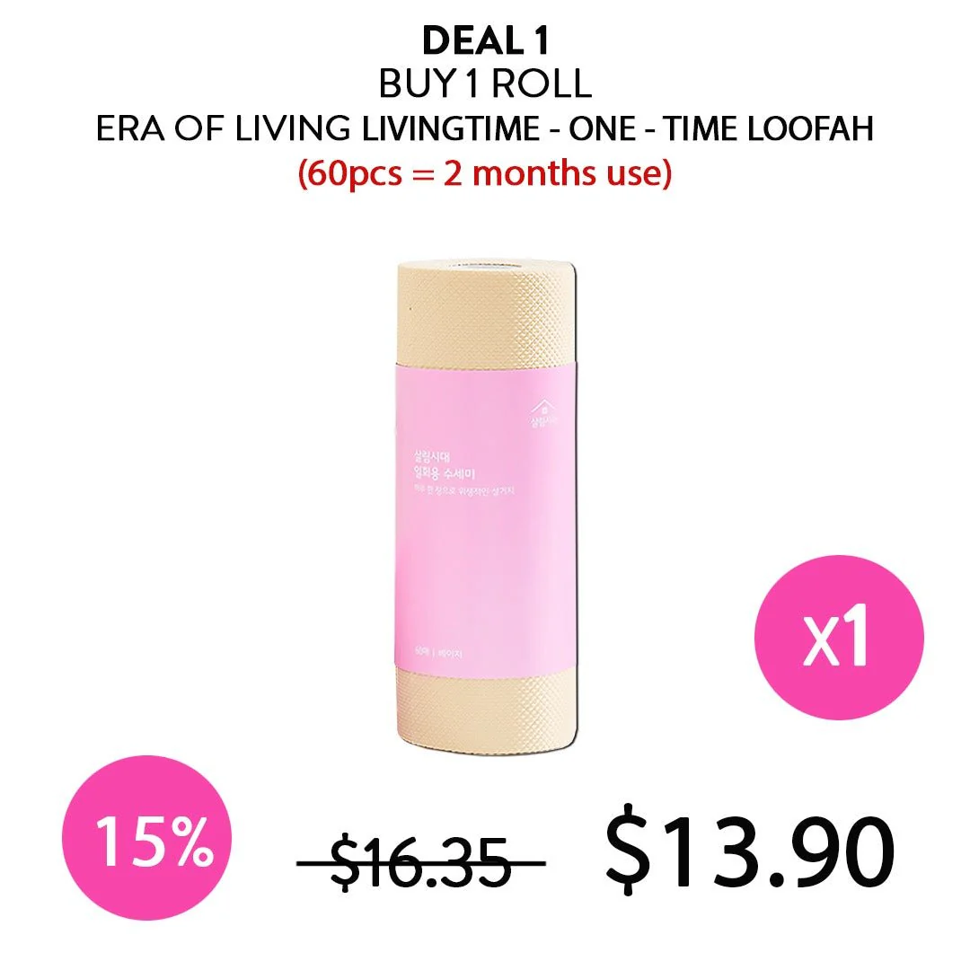 [ERA OF LIVING] Livingtime Disposable Scouring Pad (1 Roll = 60 sheets for 2 months use) - Image 3