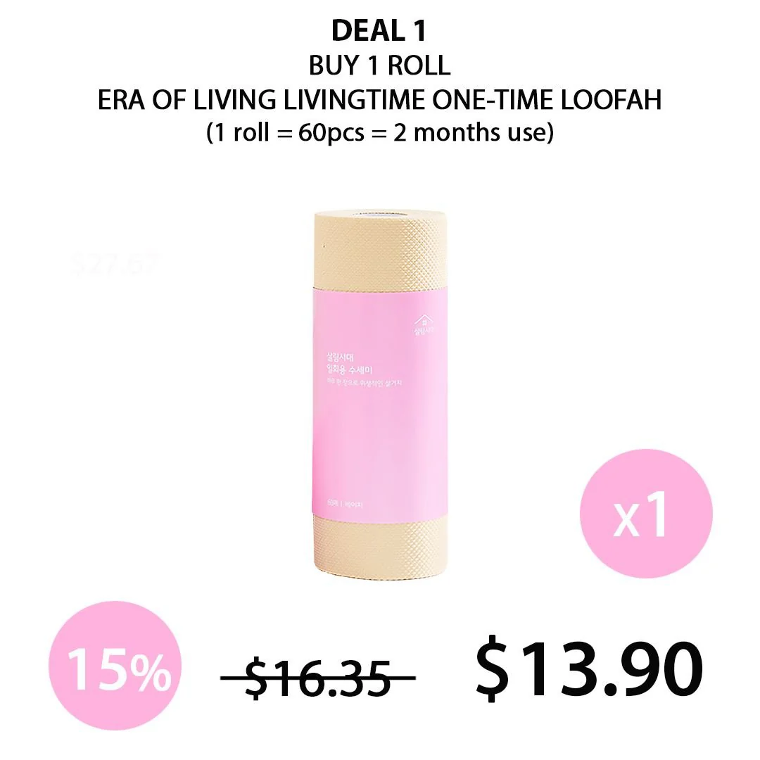 [ERA OF LIVING] Livingtime Disposable Scouring Pad (1 Roll = 60 sheets for 2 months use) - Image 6