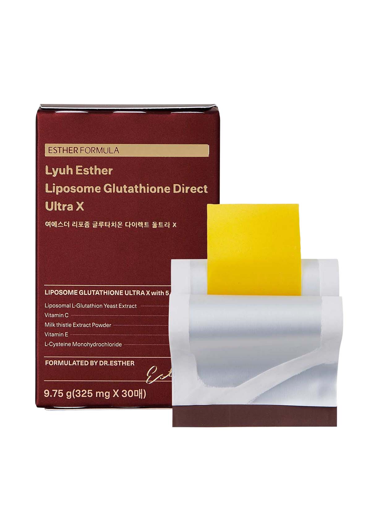 [ESTHER FORMULA] Lyuh Esther Liposome Glutathione Direct Ultra X (1 Box = 325mg x 30sheets) - Image 4