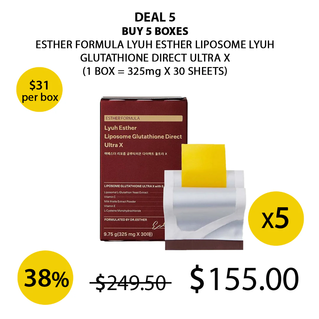 [ESTHER FORMULA] Lyuh Esther Liposome Glutathione Direct Ultra X (1 Box = 325mg x 30sheets) - Image 8