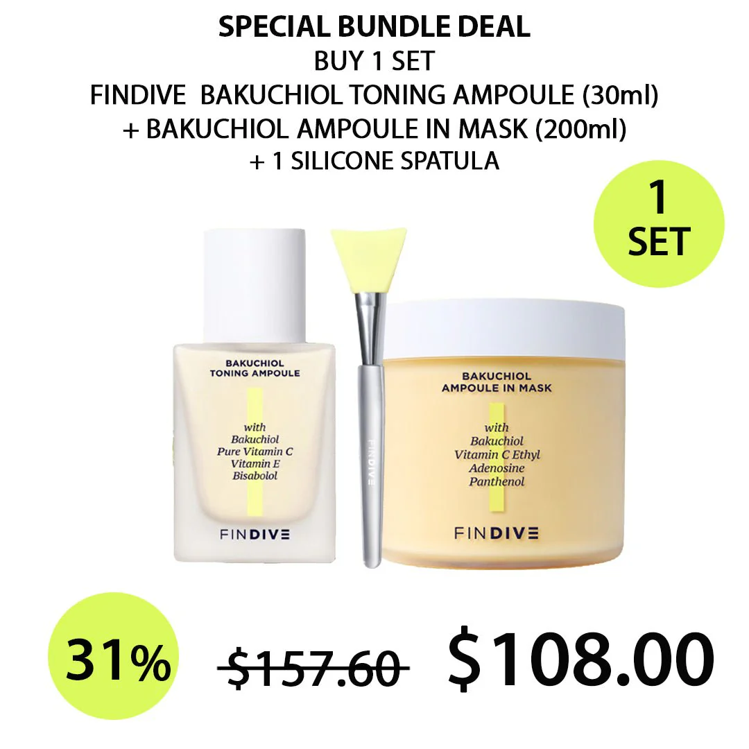 [FINDIVE] Bakuchiol Toning Ampoule (30ml) | Bakuchiol Ampoule In Mask (200ml) - Image 4