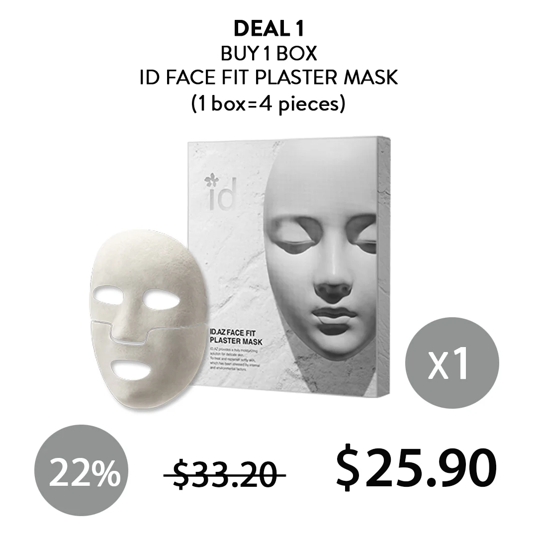 [ID.AZ] Face Fit Plaster Mask (1 Box = 20g x 4 Masks) - Image 3