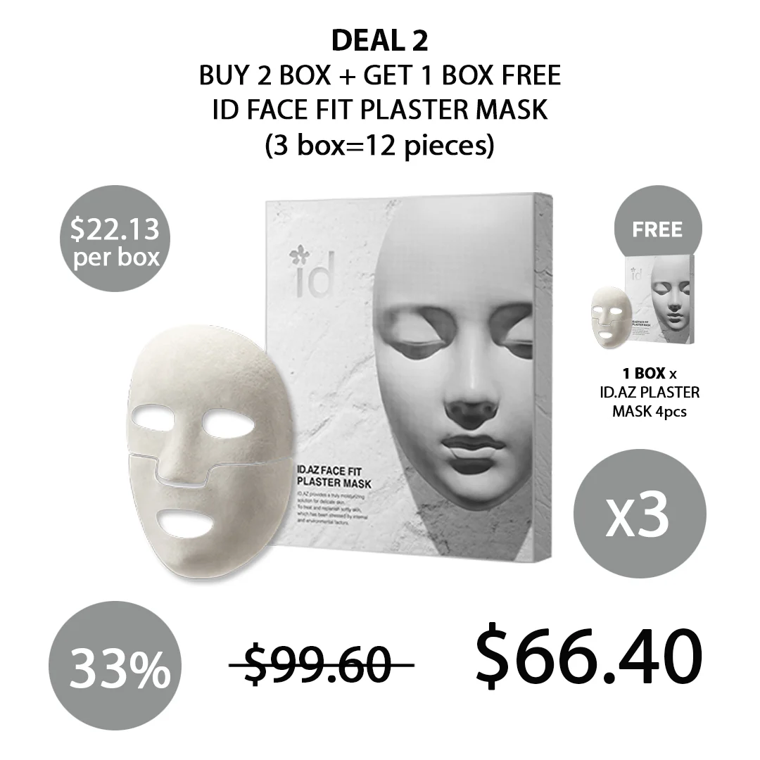 [ID.AZ] Face Fit Plaster Mask (1 Box = 20g x 4 Masks) - Image 4
