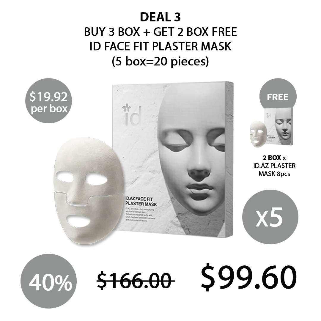 [ID.AZ] Face Fit Plaster Mask (1 Box = 20g x 4 Masks) - Image 5