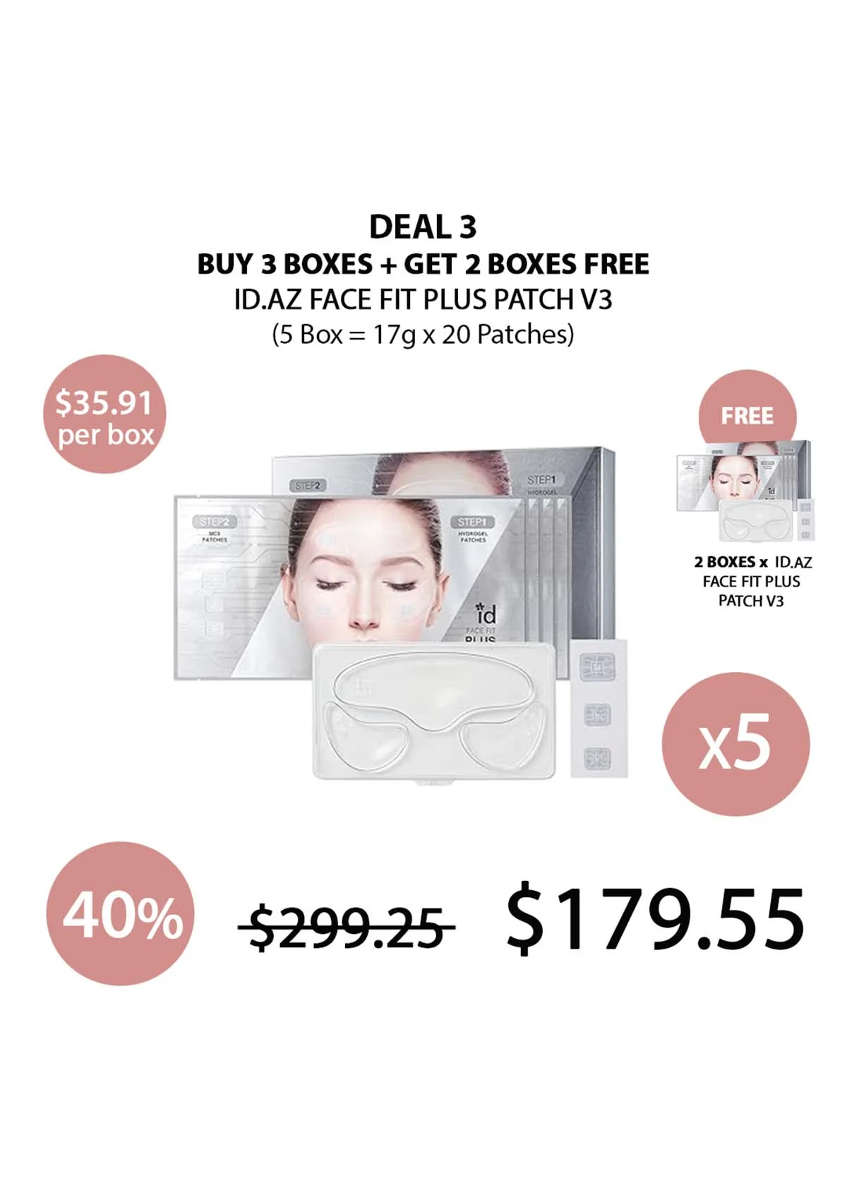 [ID.AZ] Face Fit Plus Patch V3 (1 Box = 17g x 4 Patches) - Image 5