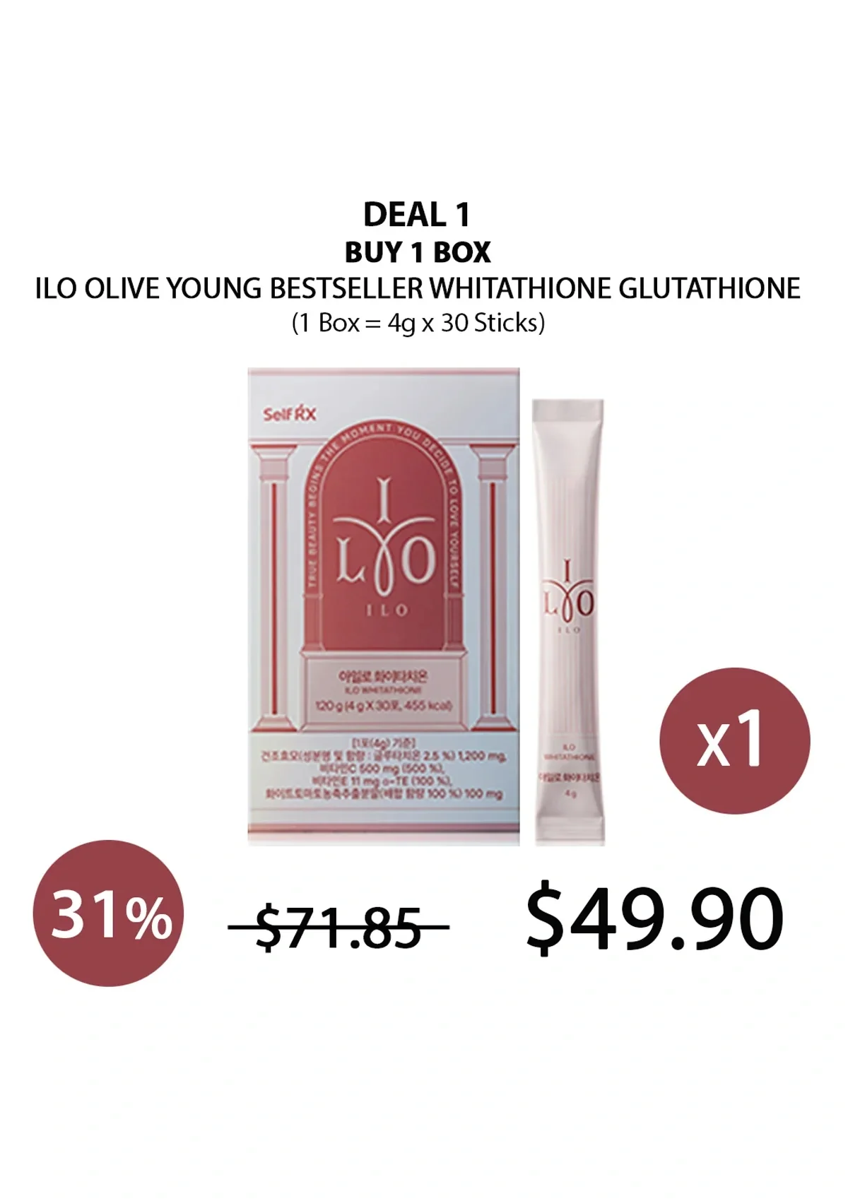 [ILO] Olive Young Bestseller Whitathione Glutathione (1 Box = 4g x 30 Sticks) - Image 14