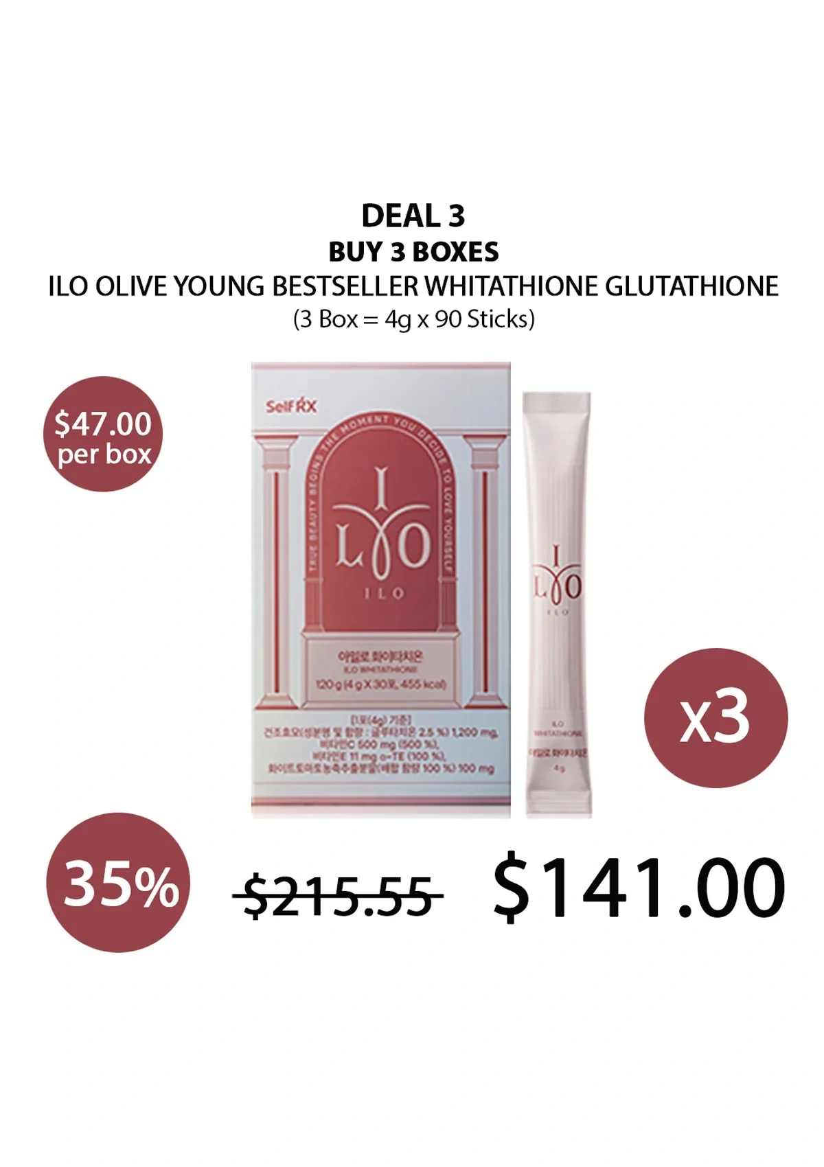 [ILO] Olive Young Bestseller Whitathione Glutathione (1 Box = 4g x 30 Sticks) - Image 16