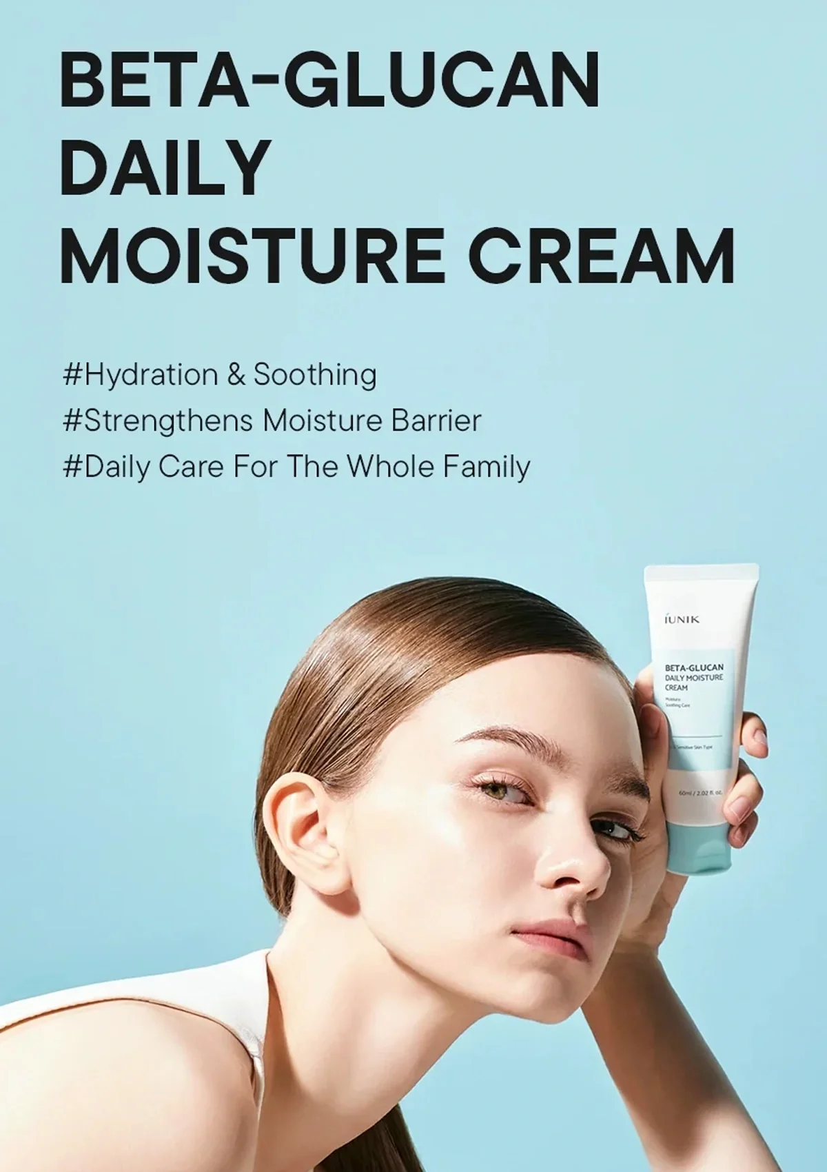 [iUNIK] Beta Glucan Daily Moisture Cream 60ml - Image 4