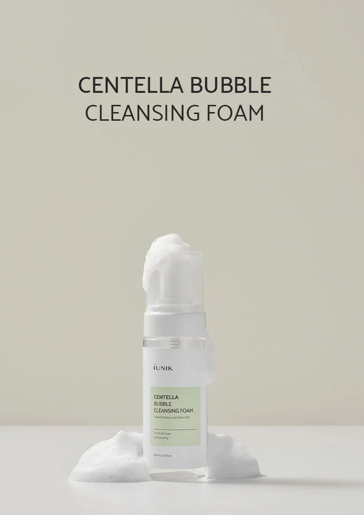[iUNIK] Centella Bubble Cleansing Foam 150ml - Image 4