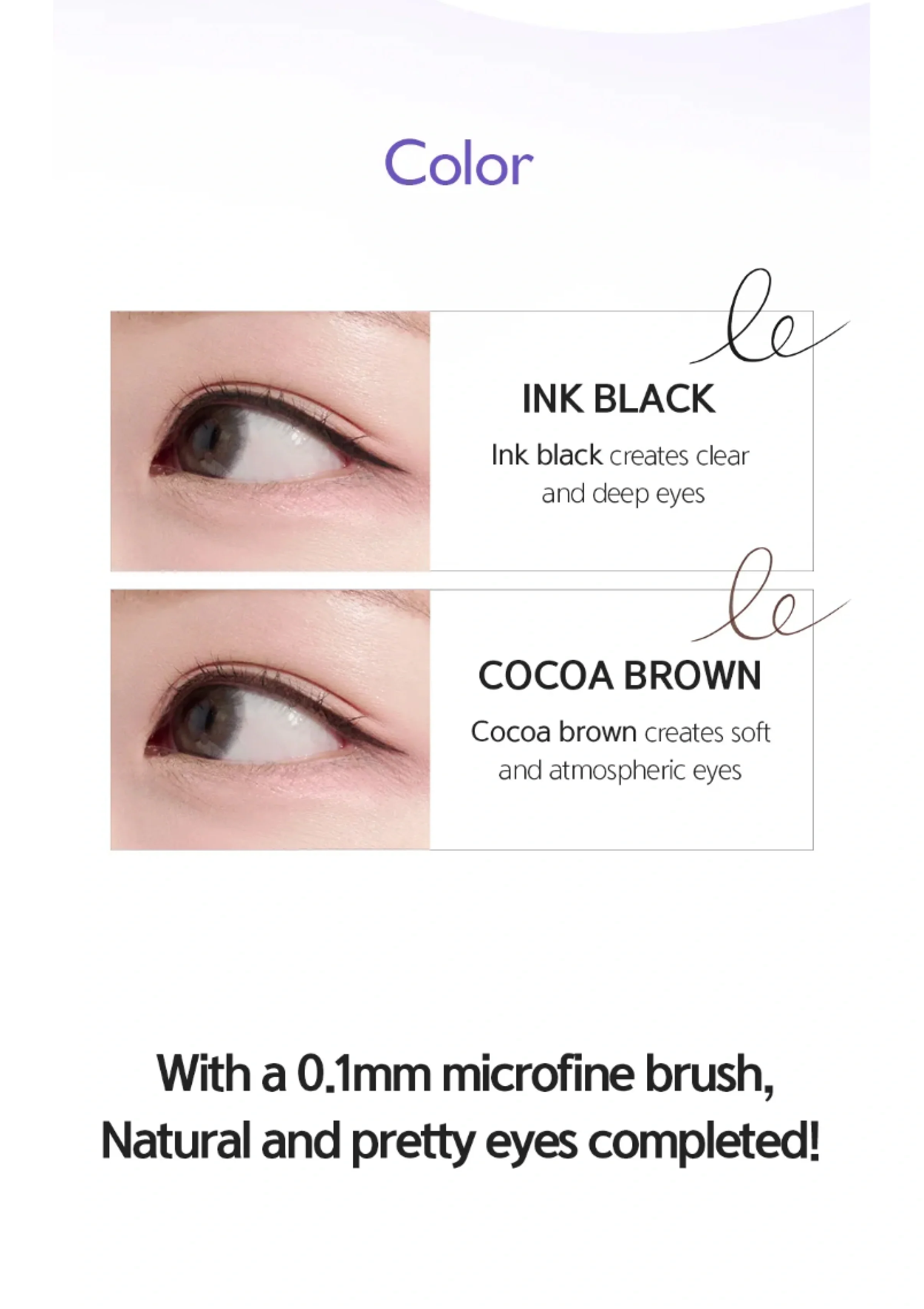 [LALACHUU] Skinny Tip Liner in Ink Black | Cocoa Brown 0.5g - Image 3