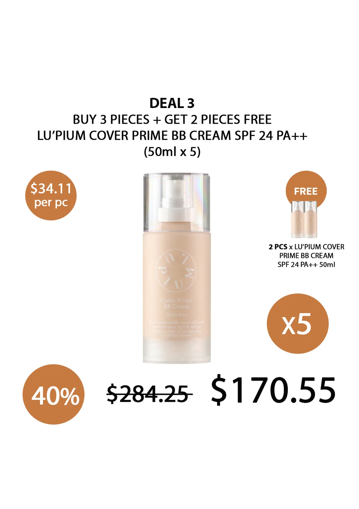 [LUPIUM] Cover Prime BB Cream SPF24 PA++ 50ml - Image 21