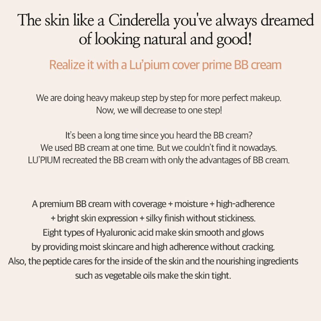 [LUPIUM] Cover Prime BB Cream SPF24 PA++ 50ml - Image 4