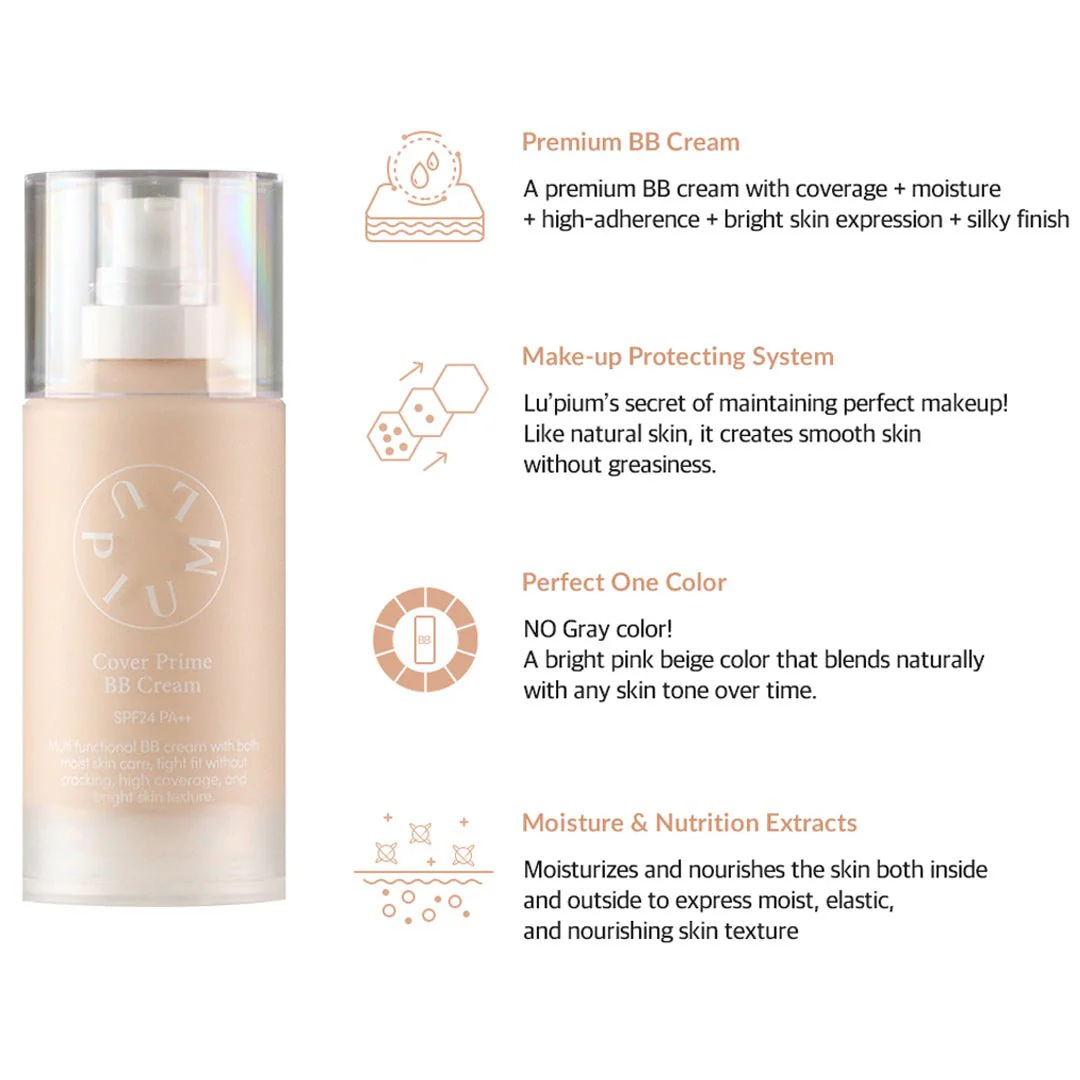 [LUPIUM] Cover Prime BB Cream SPF24 PA++ 50ml - Image 5