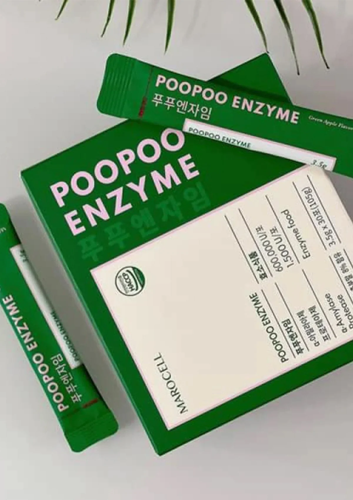 [MAROCELL] Poo Poo Enzyme Green Apple (1 Box = 3.5g x 30 Sticks) - Image 3