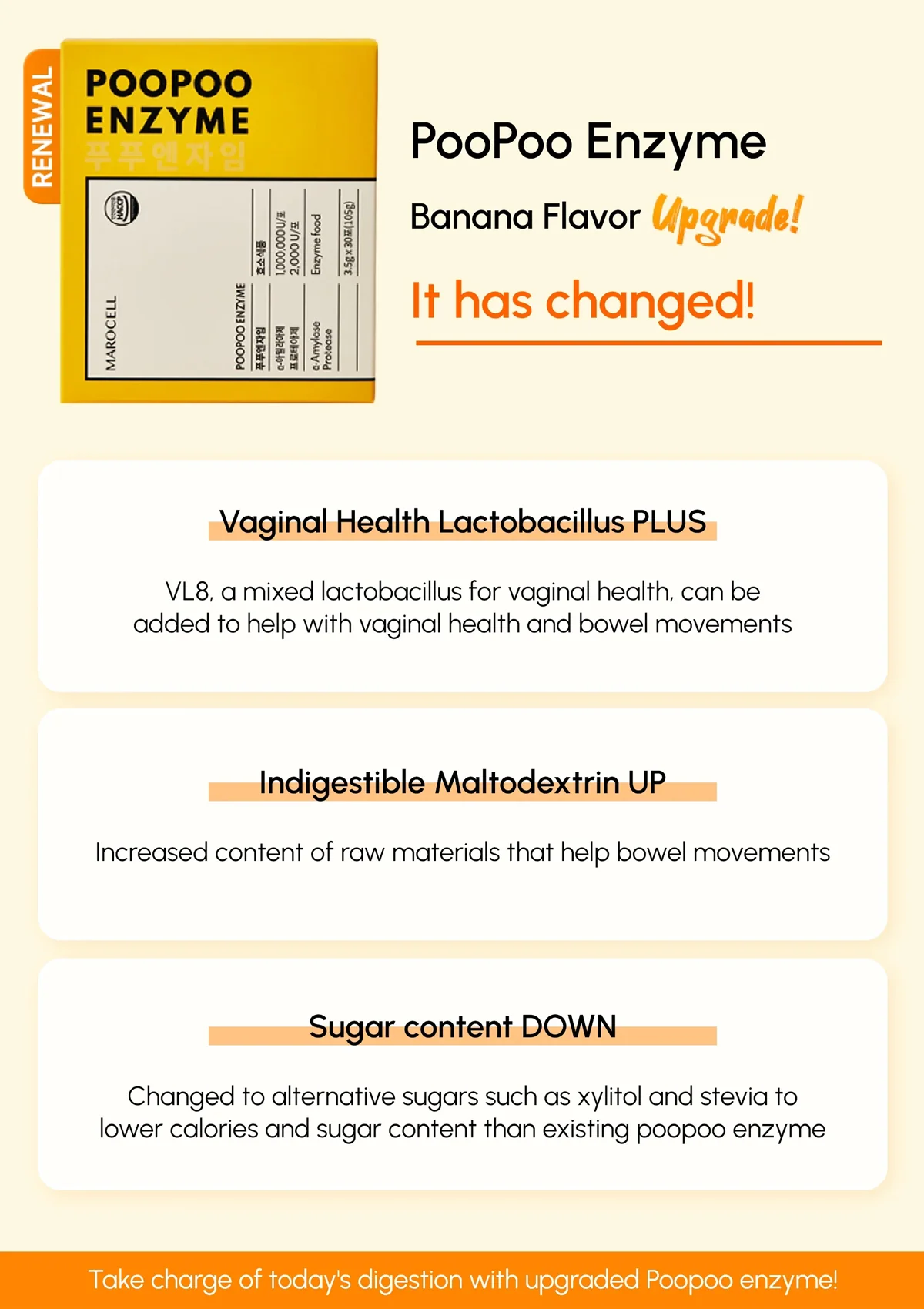 [MAROCELL] Poo Poo Enzyme Banana (1 Box = 3.5g x 30 Sticks) - Image 4