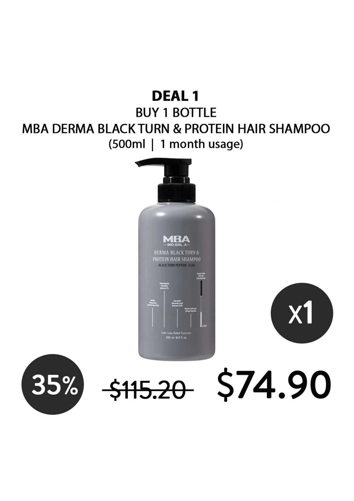 [MBA] Derma Black Turn & Protein Hair Shampoo 500ml - Image 18