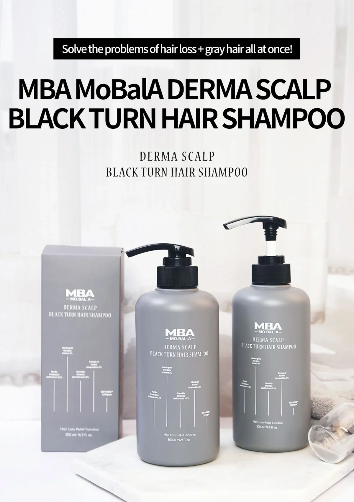 [MBA] Derma Black Turn & Protein Hair Shampoo 500ml - Image 6