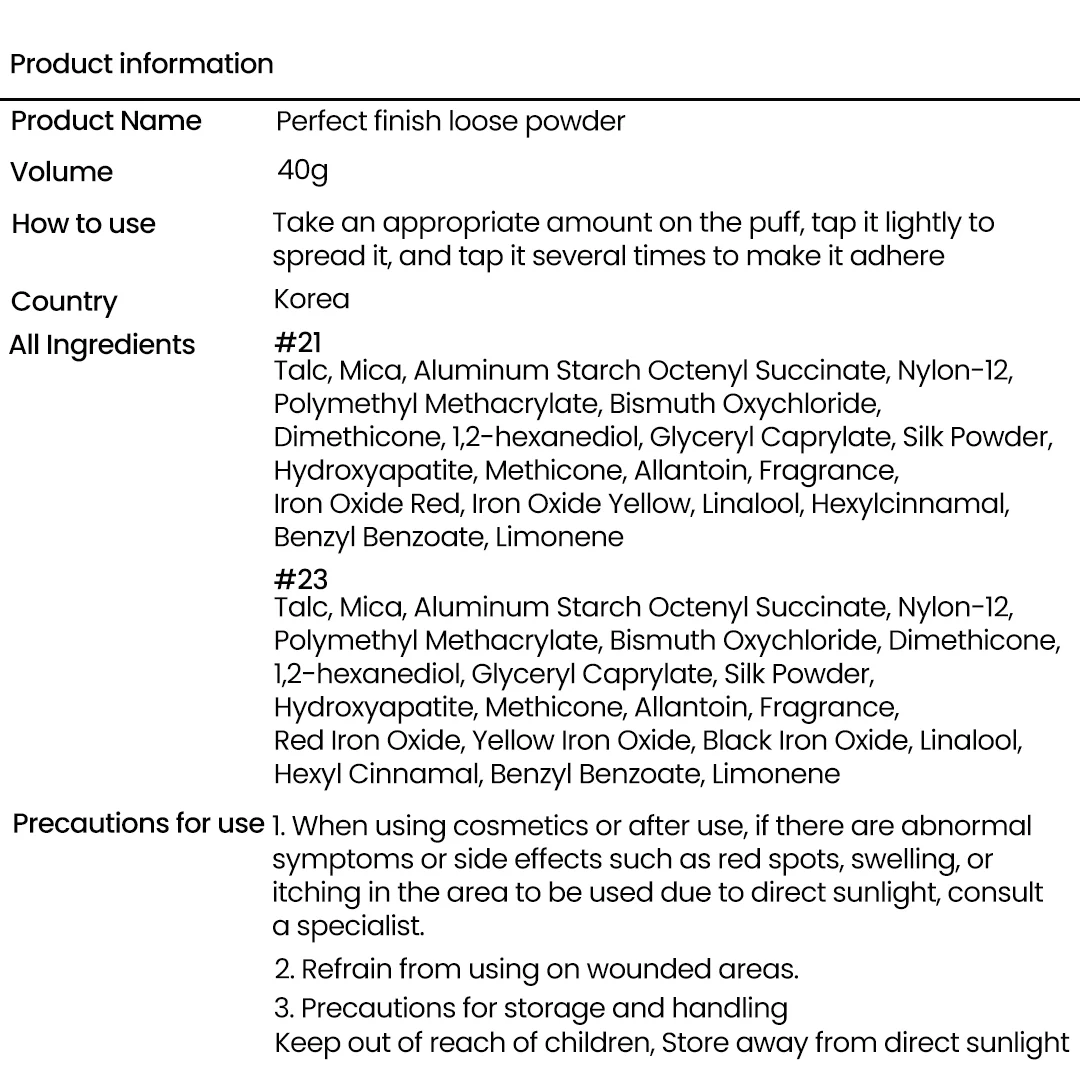 [MCC] Perfect Finish Loose Powder 40G - Image 23