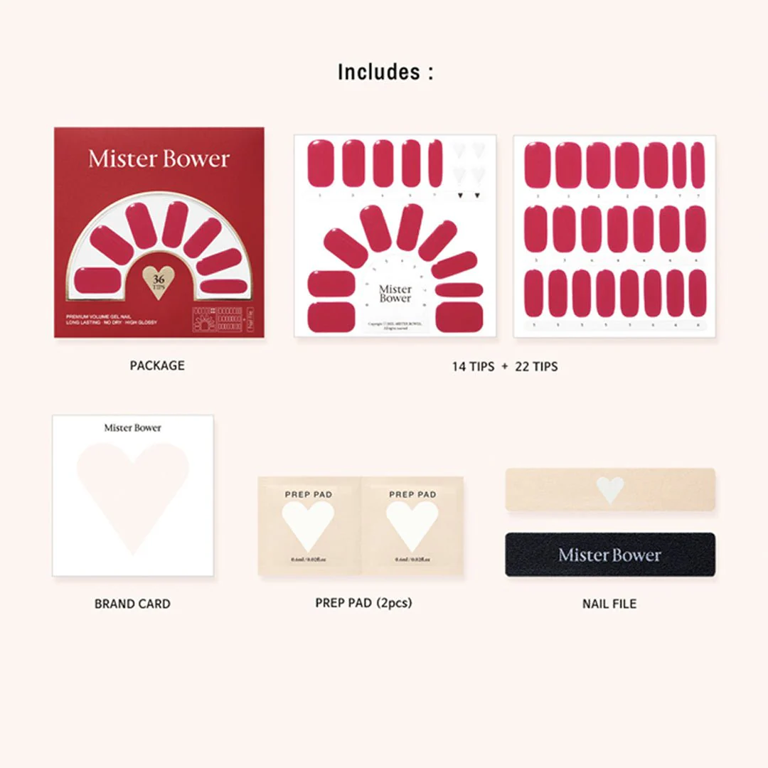 [Mister Bower] Volume Gel Nail - Signal Red - Image 12