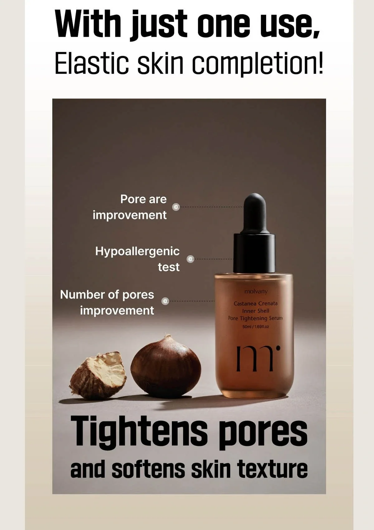 [MOLVANY] Castanea Crenata Inner Shell Pore Tightening Serum 50ml - Image 12