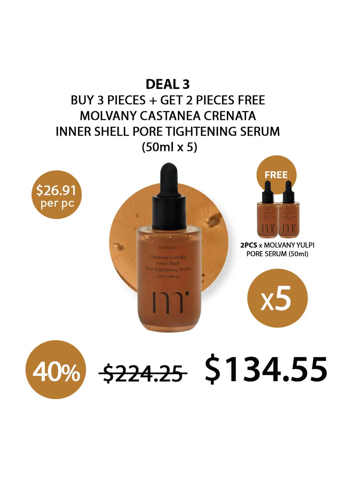 [MOLVANY] Castanea Crenata Inner Shell Pore Tightening Serum 50ml - Image 19