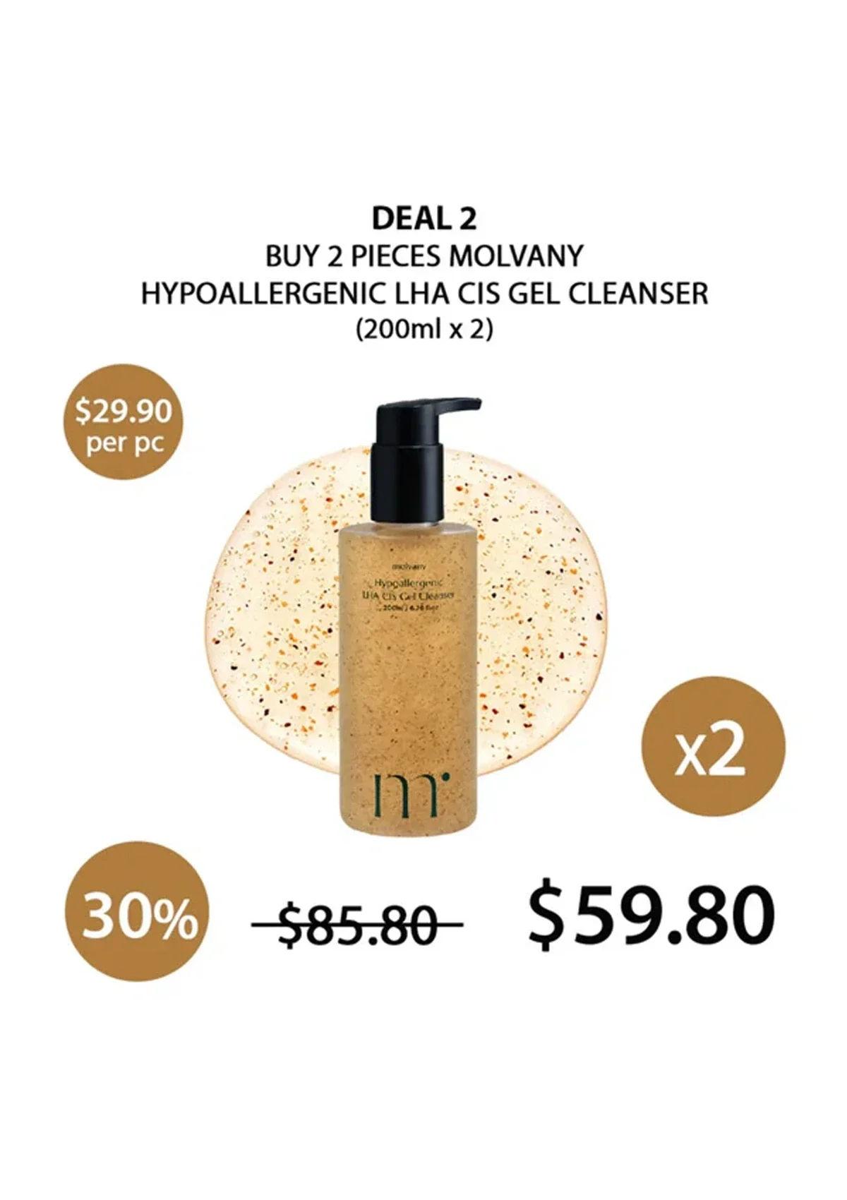 [MOLVANY] Hypoallergenic LHA CIS Gel Cleanser 200ml - Image 14