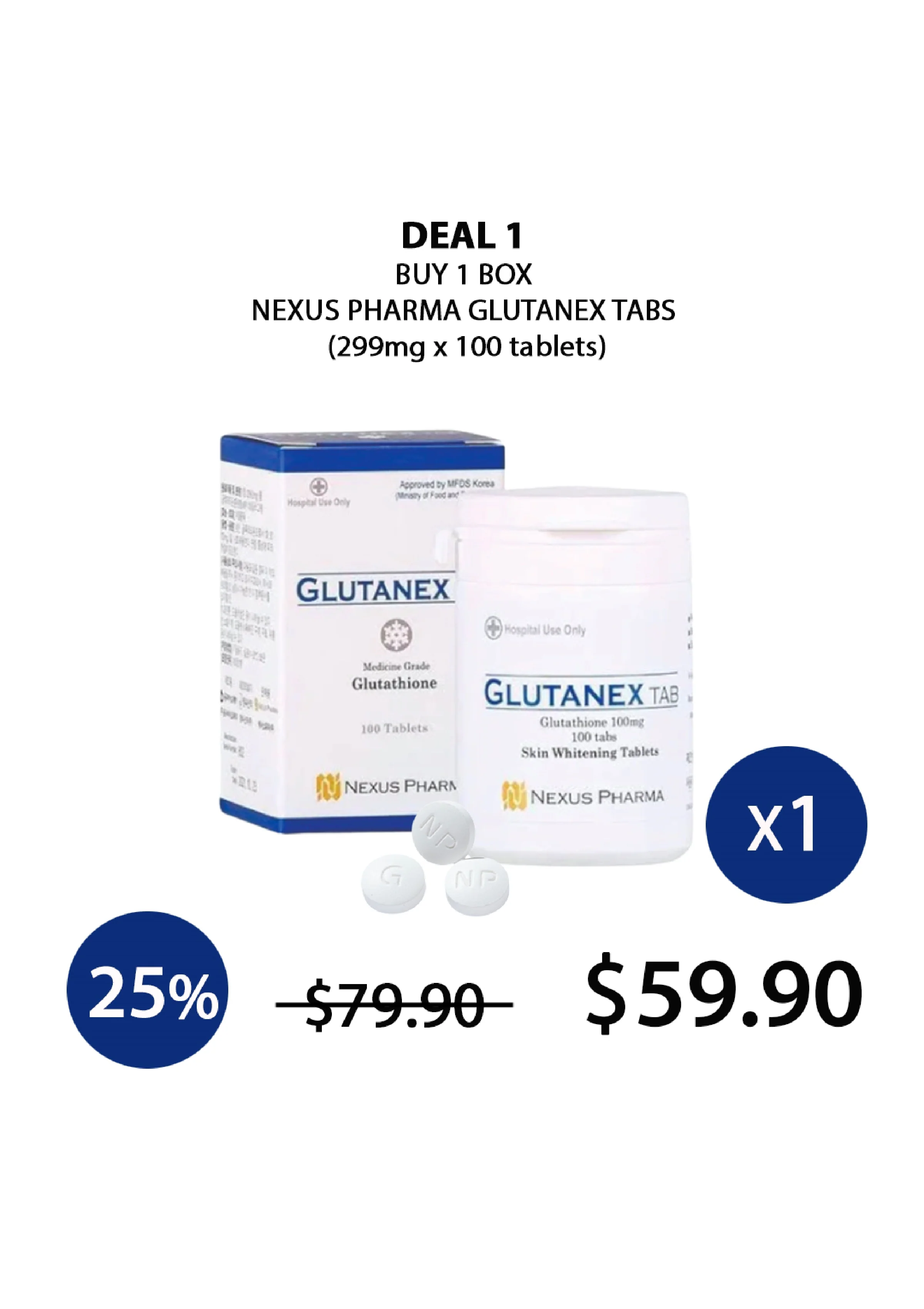 [NEXUS PHARMA] Glutanex Medicine Grade Glutathione Tablets (1 Box = 100mg x 100 Tablets) - Image 16
