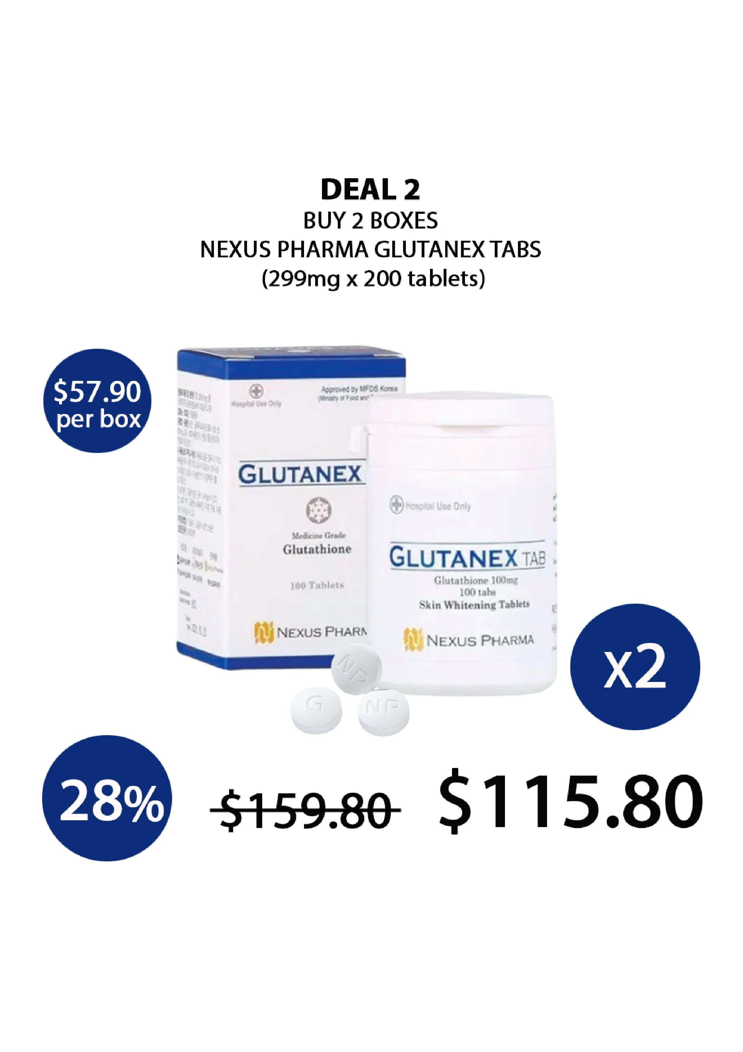 [NEXUS PHARMA] Glutanex Medicine Grade Glutathione Tablets (1 Box = 100mg x 100 Tablets) - Image 17