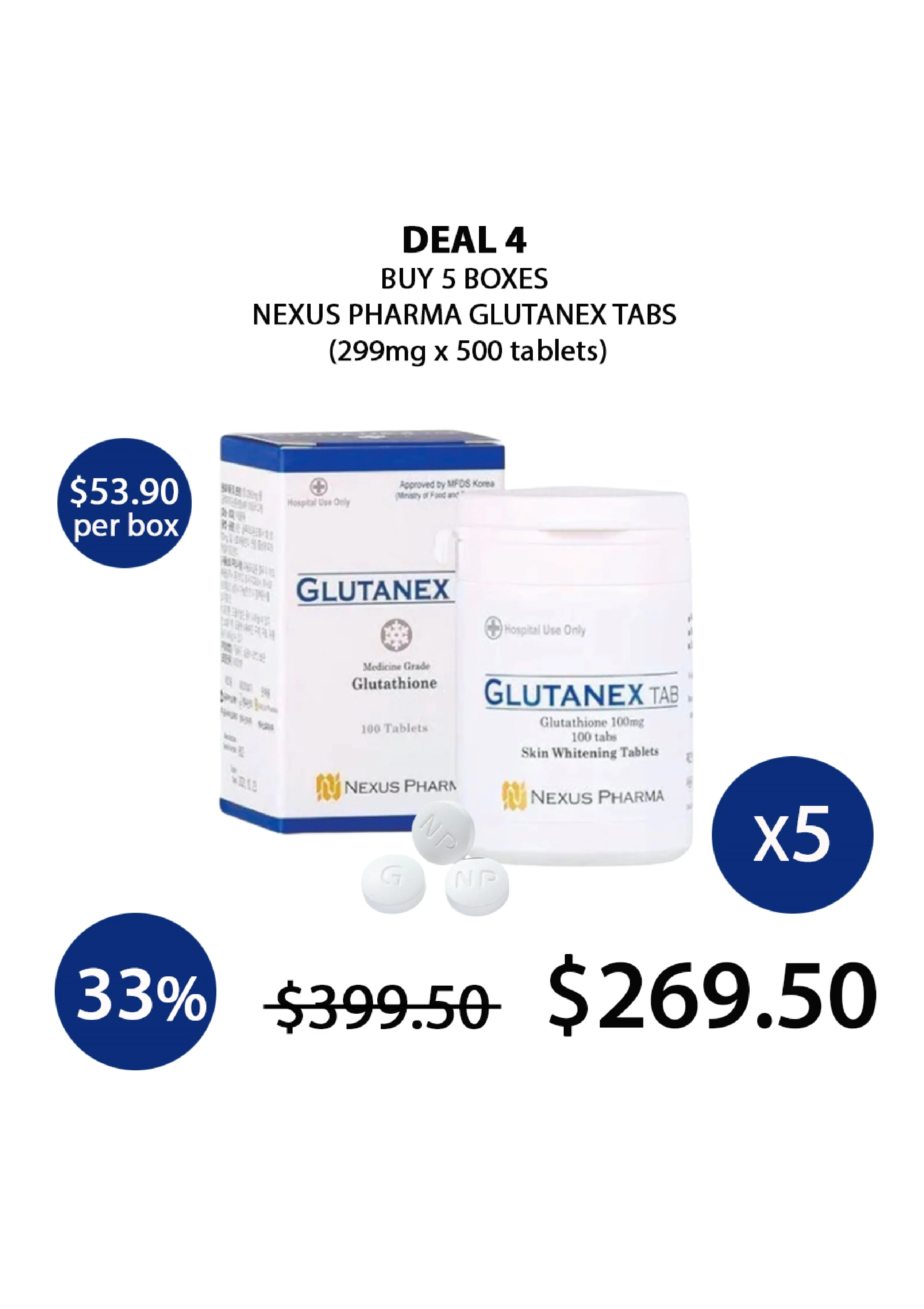 [NEXUS PHARMA] Glutanex Medicine Grade Glutathione Tablets (1 Box = 100mg x 100 Tablets) - Image 19